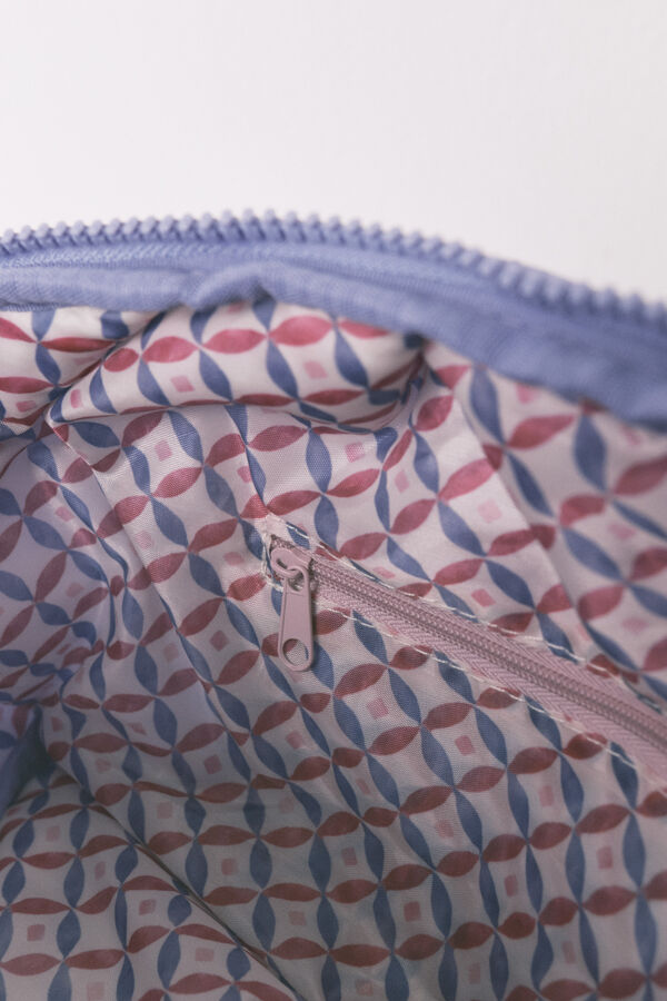 Women'secret Large puffer blue rhinestone vanity case  pink