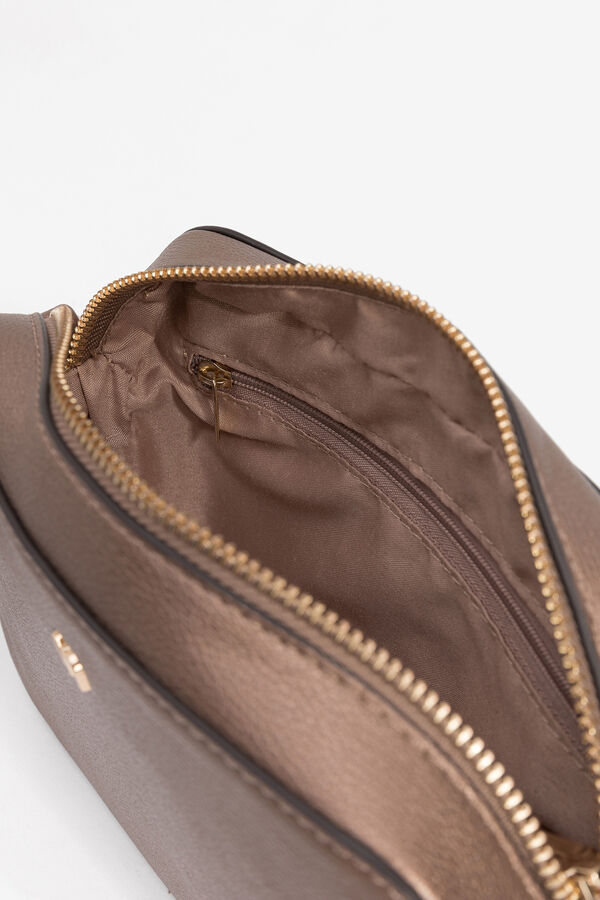 Vilanova Bolso bandolera efecto piel metalizada amarillo