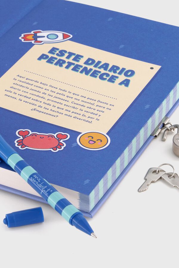 Mr. Wonderful Di&aacute;rio pessoal + caneta com tinta normal e invis&iacute;vel - Os meus pensamentos, segredos e aventuras estampado