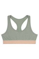 DIM Sujetador deportivo ni&ntilde;a kaki