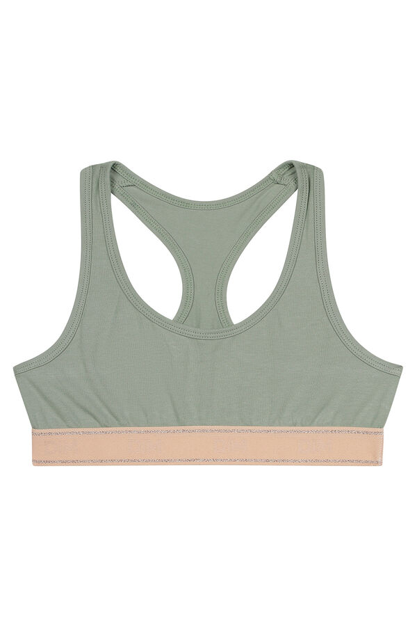 DIM Sujetador deportivo ni&ntilde;a kaki
