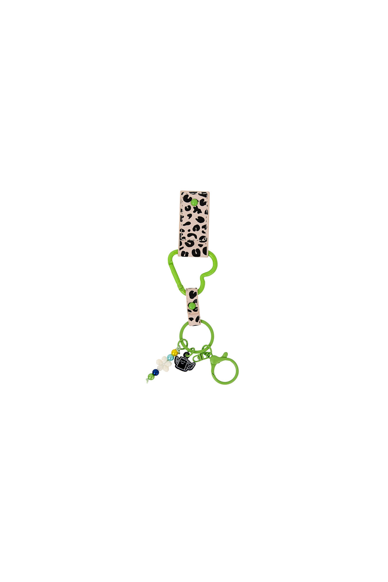 Mr. Wonderful Llavero con charms - Animal print topos