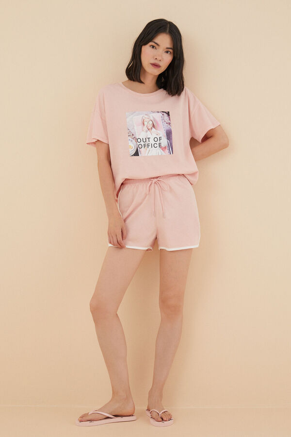Womensecret Short 100% cotton Barbie pink pyjamas pink