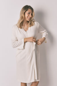 Women'secret White maternity belted robe