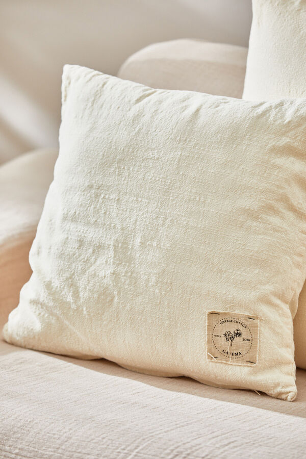 Calma House Funda de coj&iacute;n cruda Gavema amarillo