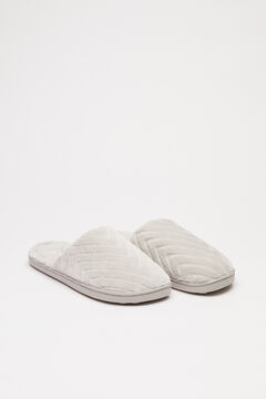 Womensecret Grey fur slippers grey