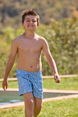 Promise Boy's island print swimwear blue