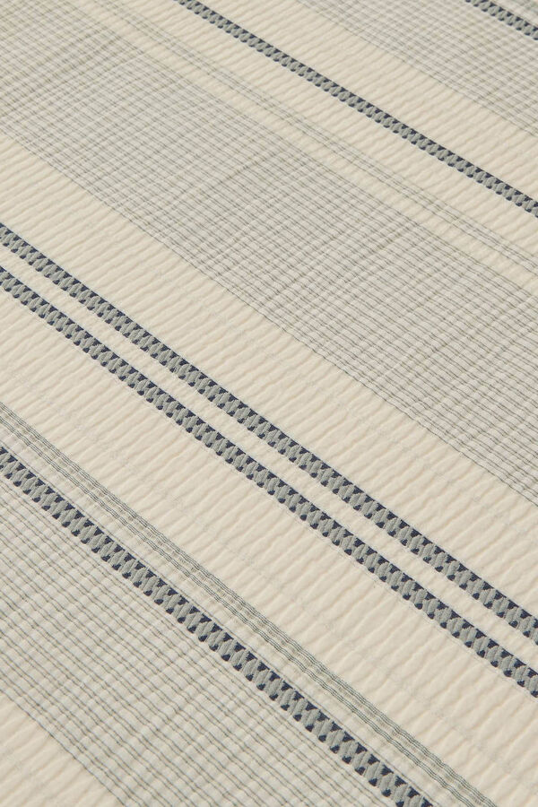 Womensecret Bettbezug Baumwolle Struktur Streifen. Blau