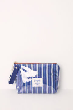 Womensecret Small navy striped toiletry bag blue