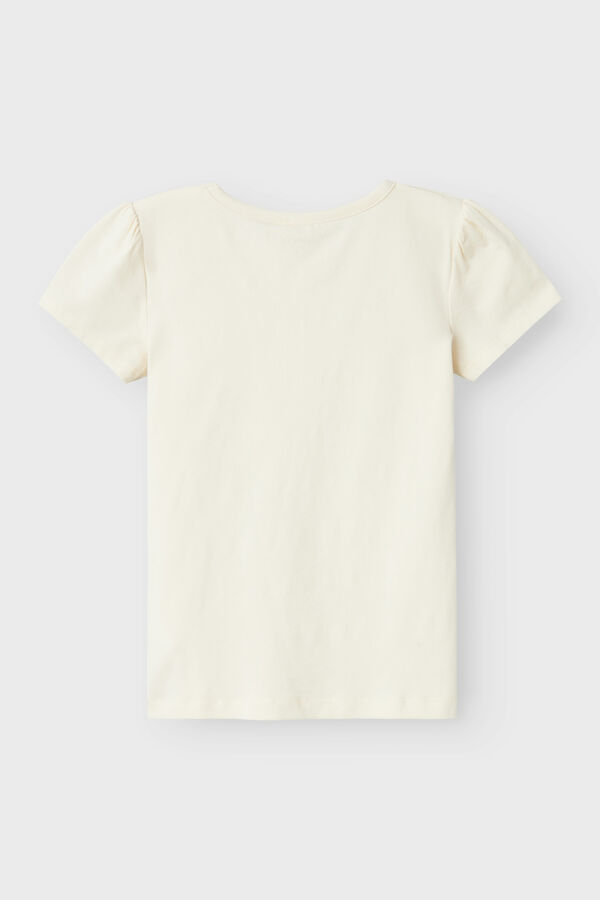 Womensecret Girls' T-shirt with 3D detail Bijela