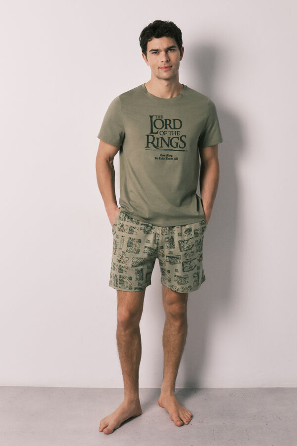 Women'secret Pyjama court pour homme en coton Lord of the Rings imprim&eacute;