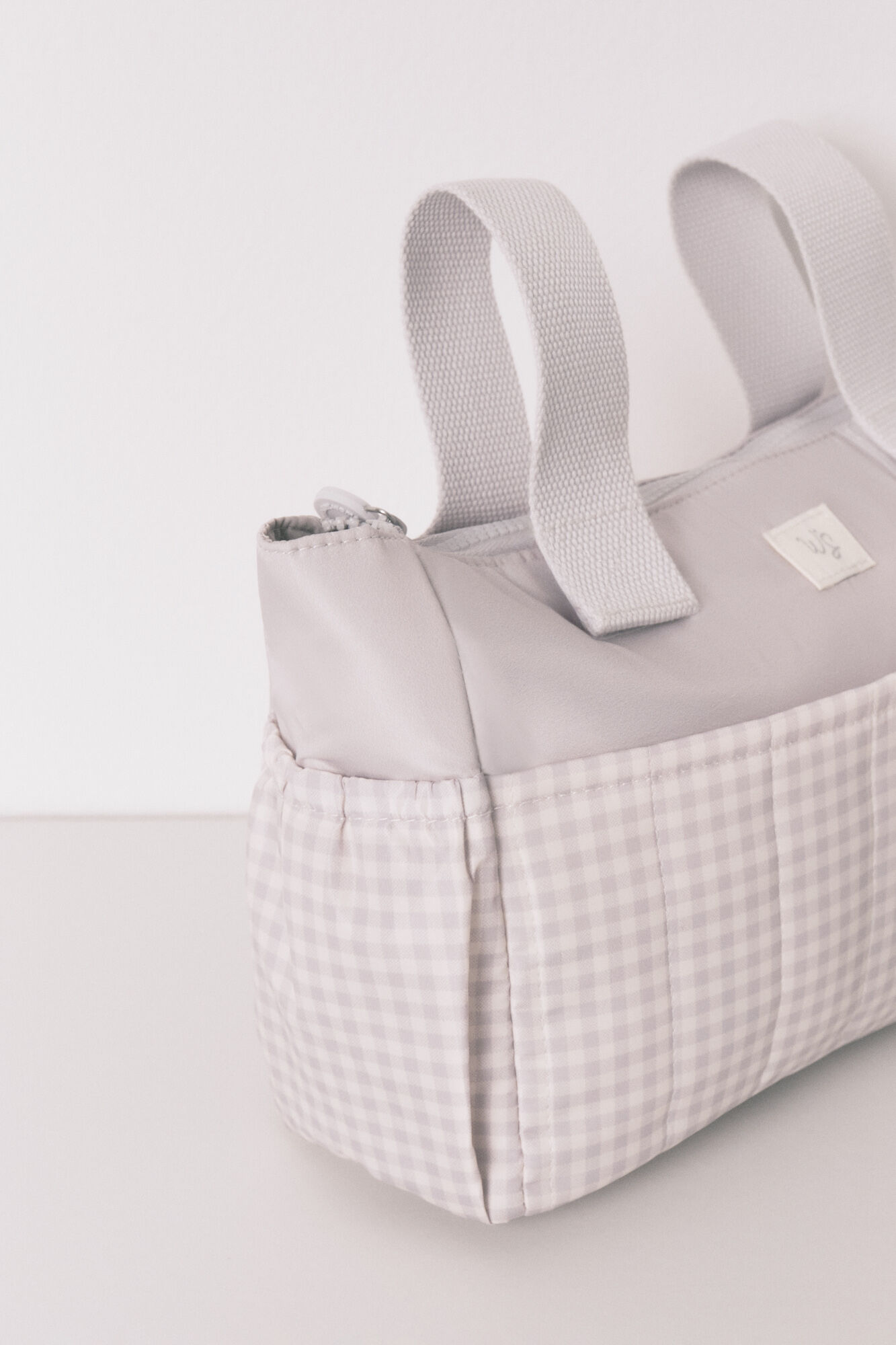Women'secret Medium " maternity " vanity case bag in grey gingham 