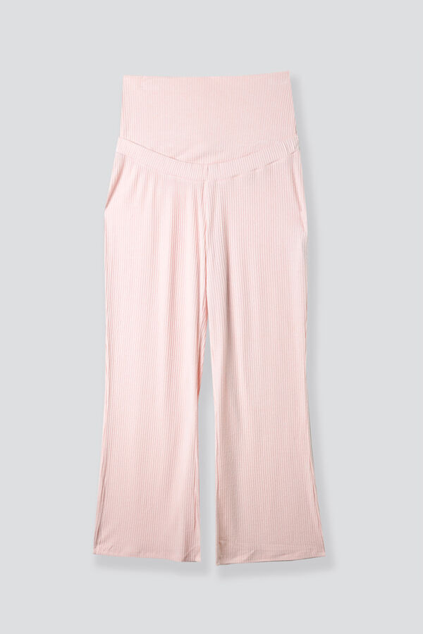 Womensecret Polo and comfortable wide maternity trouser set rózsaszín