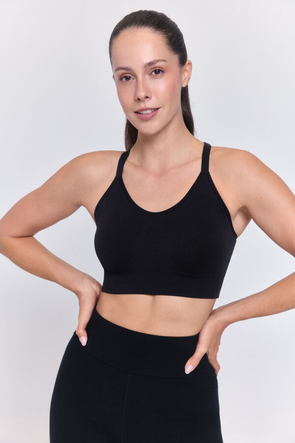 Only Play Sujetador intensidad media con copas negro