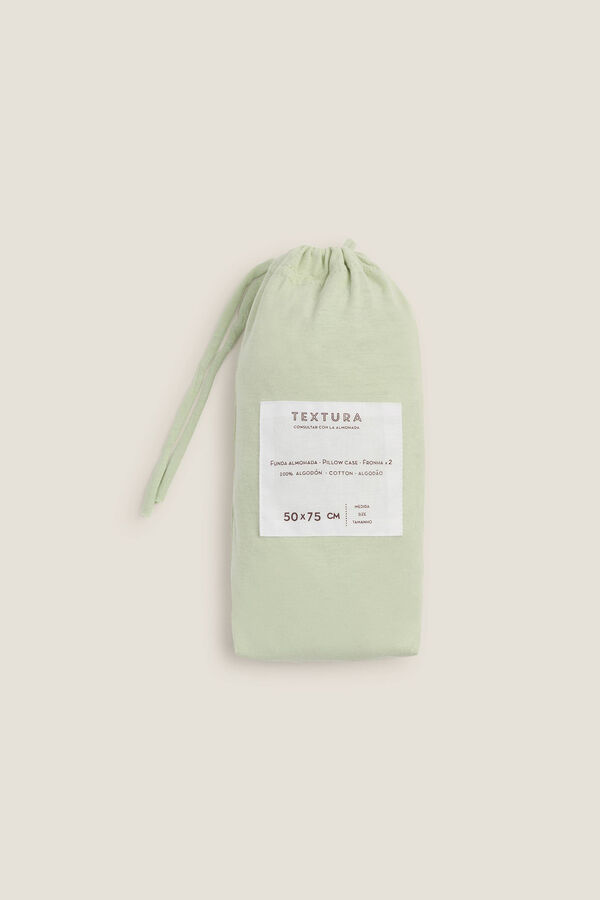 Womensecret 2-pack cotton jersey-knit Set of two pillowcase vert