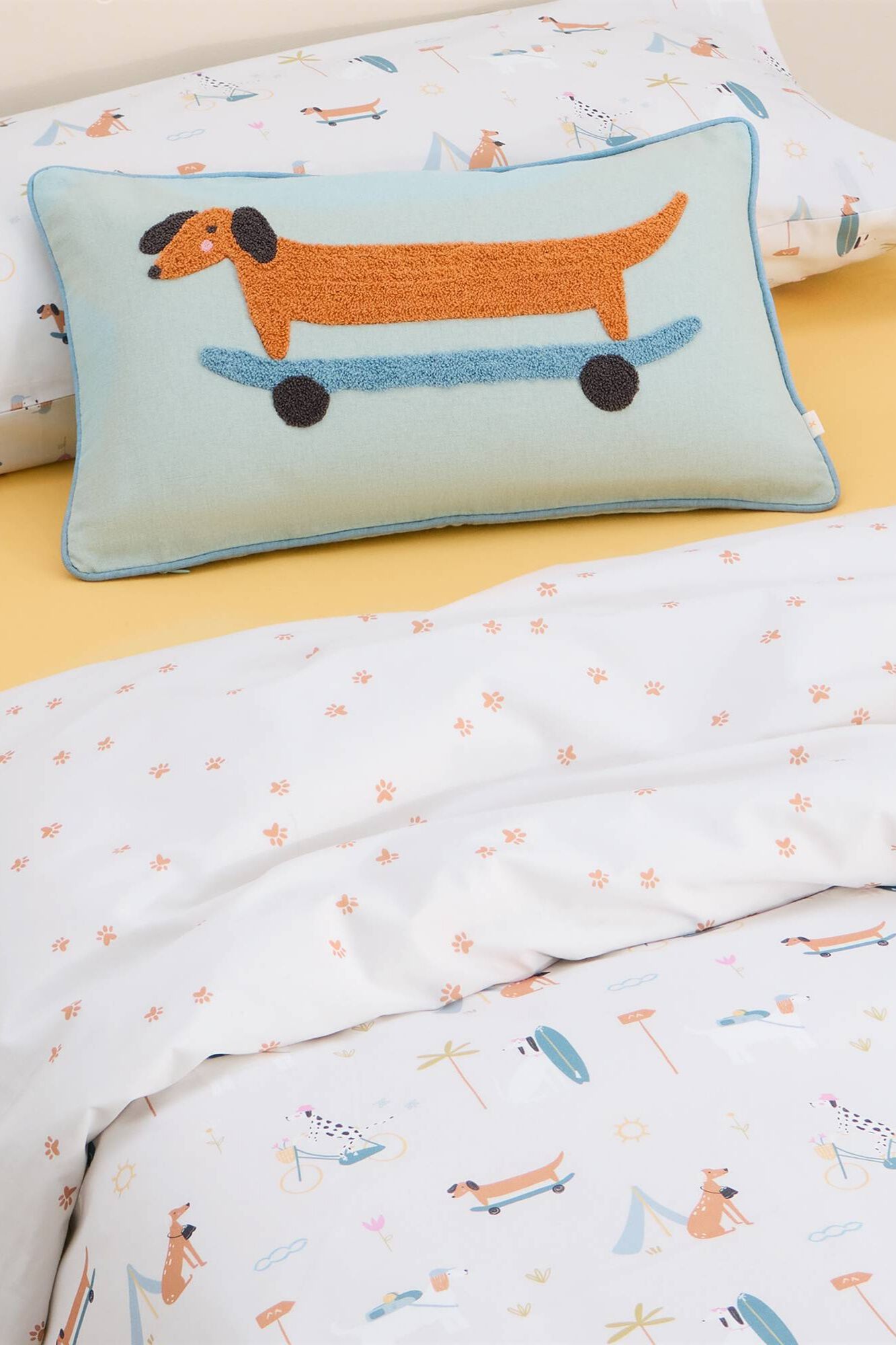 Textura Bettbezug mit lustigem Hunde-Print