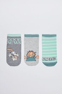 Womensecret 3-pack Garfield cotton ankle socks printed