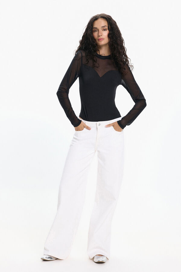 Pieces Body de manga larga negro