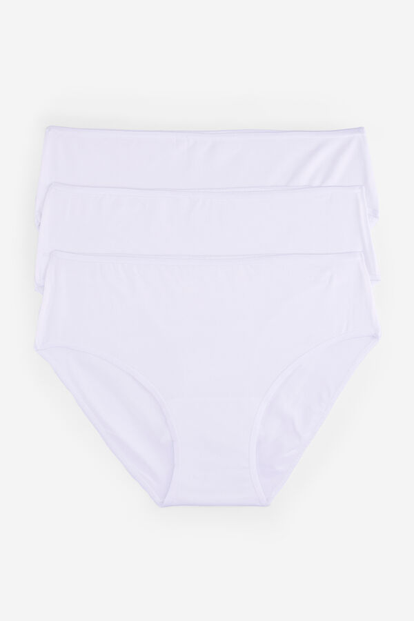 Womensecret 3er-Pack Panties aus Mikrofaser Weiß