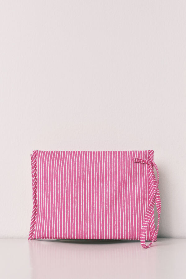 Women'secret Transparent and raffia pack of 2 vanity cases pink