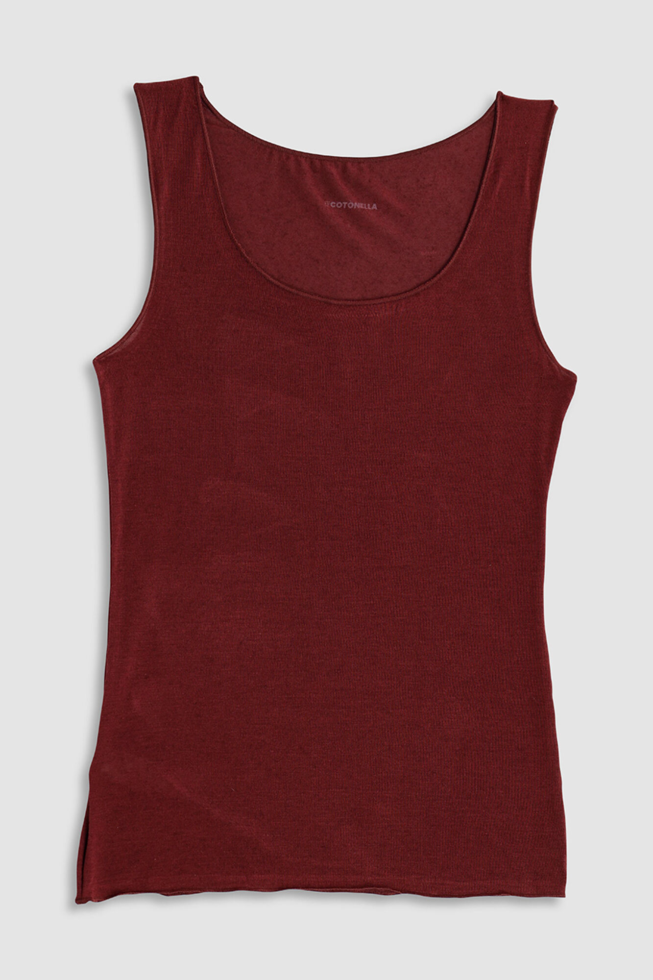 Cotonella Camiseta de cachemira sin mangas burdeos&nbsp;&nbsp;
