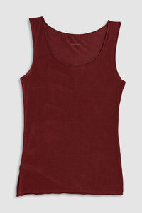 Cotonella Camiseta de caxemira sem mangas bord&ocirc;  