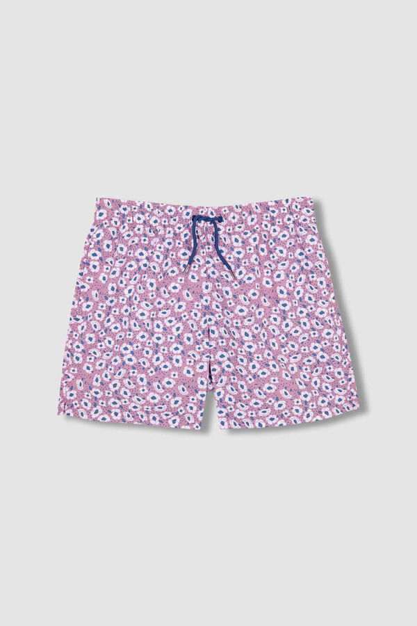 Womensecret Dad's pink floral print swim shorts rose
