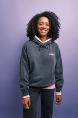 HI&BYE Grey fleece hooded sweatshirt grey