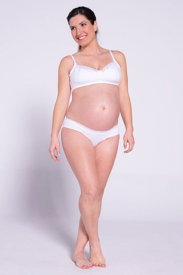 Womensecret Essential cotton maternity panty fehér