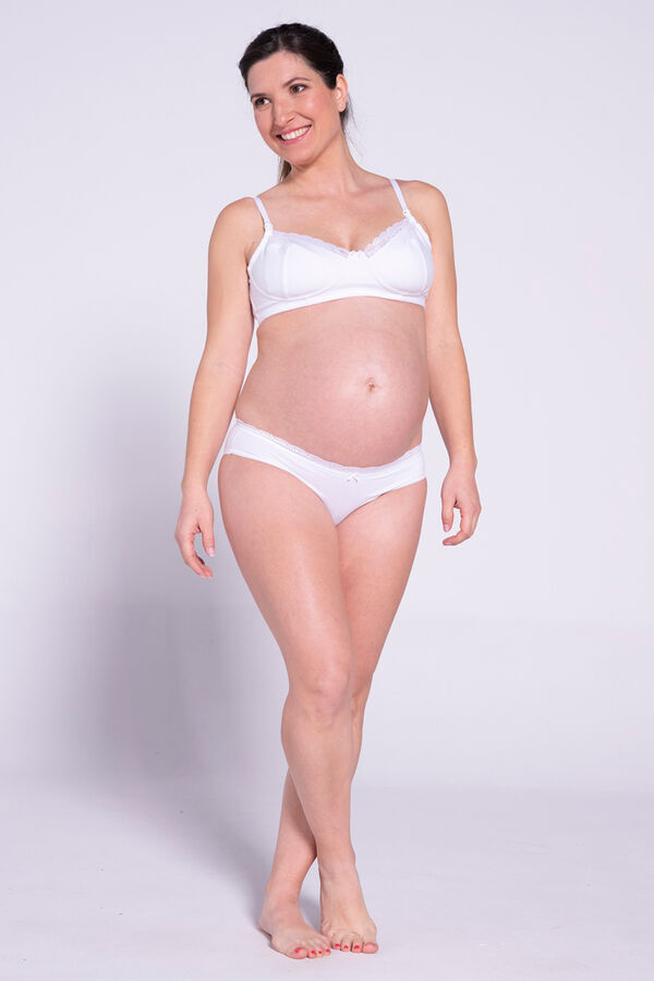 Womensecret Essential cotton maternity panty white