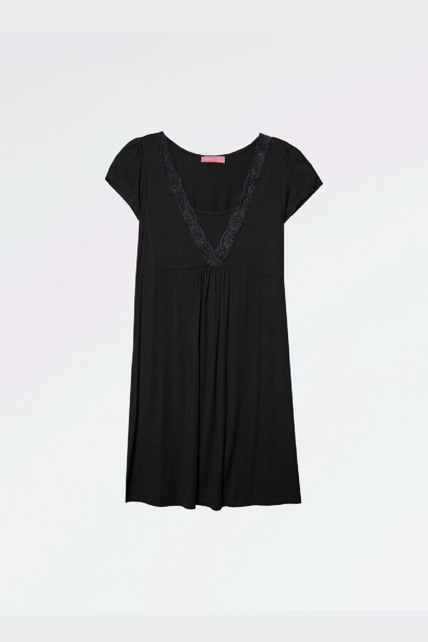 Ohma Camis&oacute;n de lactancia con manga corta negro