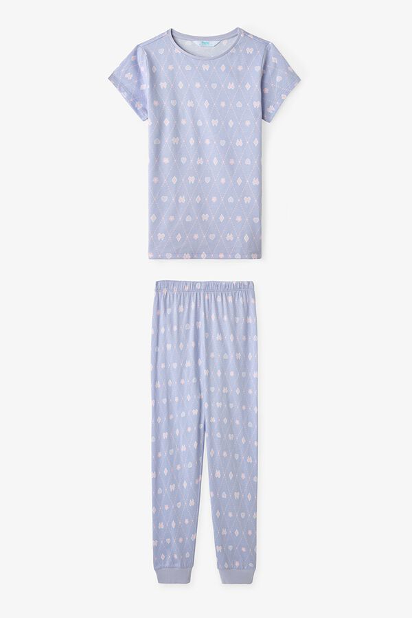 Penti Pack 2 pijamas infantiles diamantes morado/lila