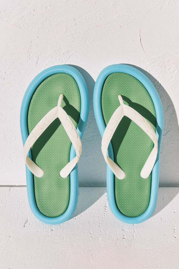 Women'secret Colour block sandal blue