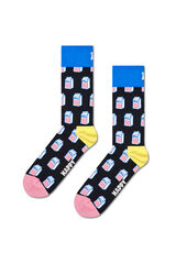 Happy Socks Meias de leite unissex preto