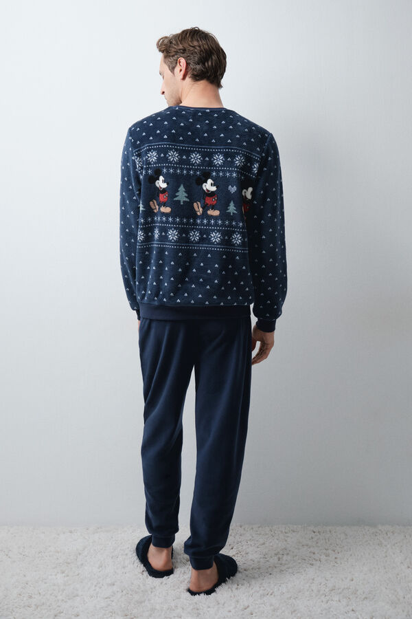 Women'secret Mickey men's fleece pyjamas blue
