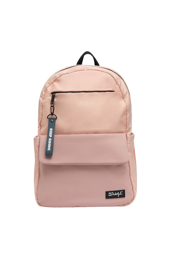 Womensecret Pink soft backpack - Keep going imprimé