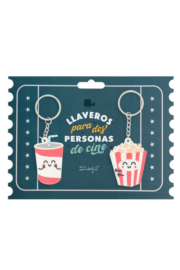 Mr. Wonderful Set de 2 llaveros para dos personas de cine estampado