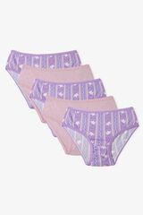 Penti Pack 5 bragas cl&aacute;sicas unicornios rosa
