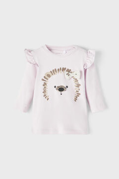Womensecret Camiseta de bebé niña de manga larga morado/lila