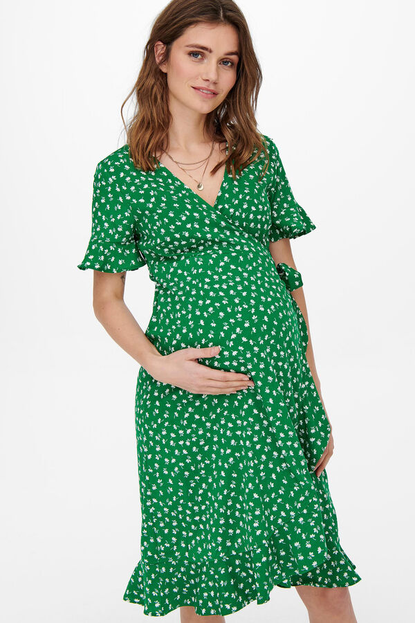 Womensecret Vestido maternity midi green