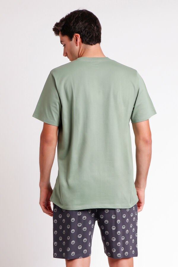 Womensecret STAR WARS Mandalorian Grogu short-sleeved pyjamas for men zöld