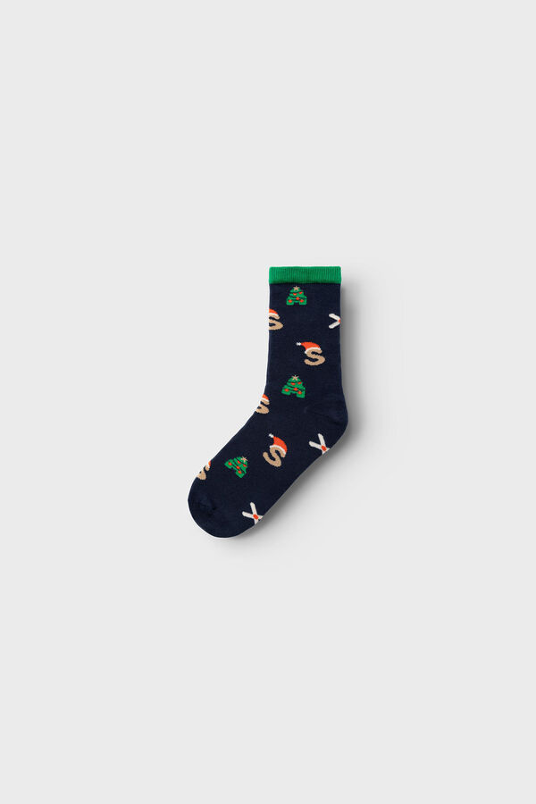 Womensecret Pack 3 calcetines navideño de niño verde