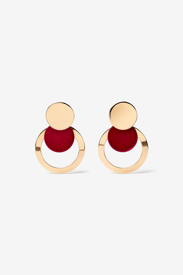 Womensecret Metal earrings with mother-of-pearl imprimé