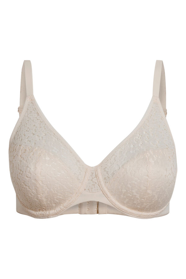 Womensecret Norah underwired high coverage bra with lace Bež