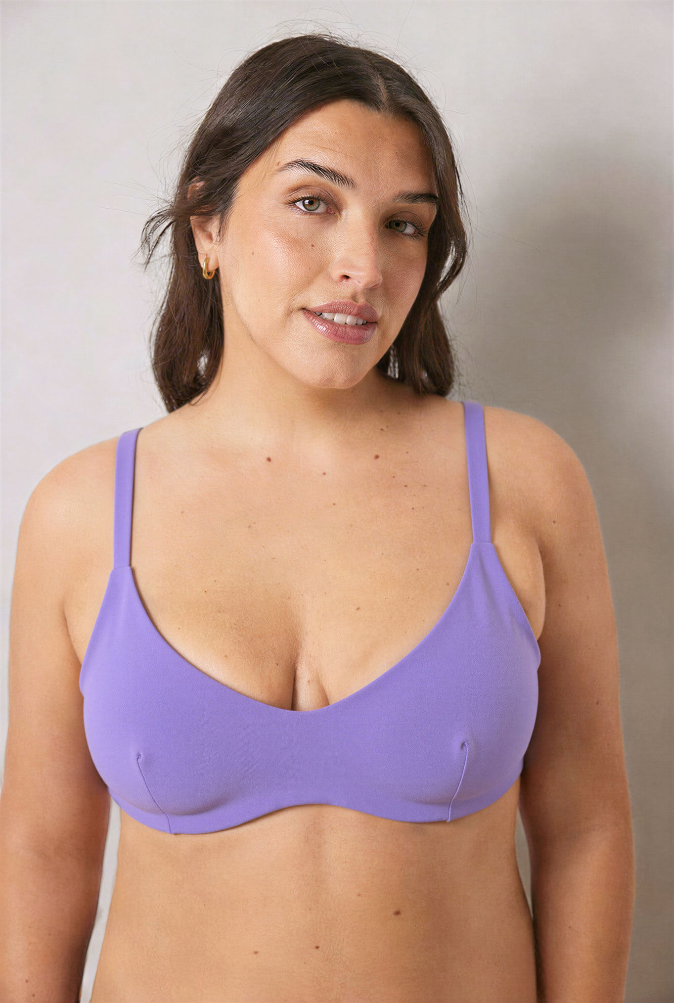 Women'secret Lilac horizontal underwired bikini top