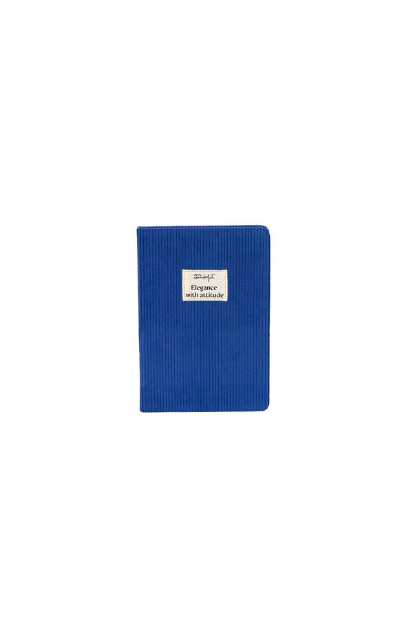 Mr. Wonderful Libreta A5 pana azul Klein - Elegance with attitude estampado