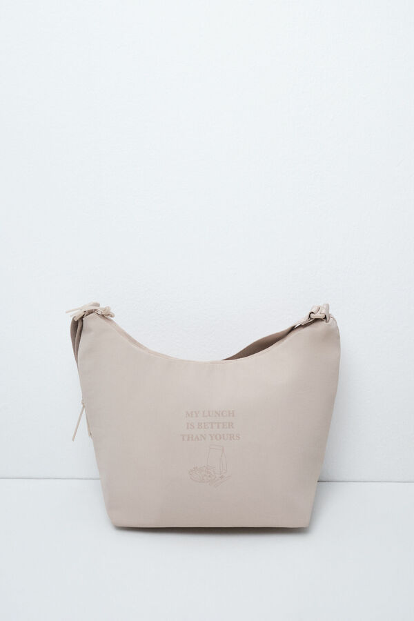 Women'secret Beige long handle lunch bag nude