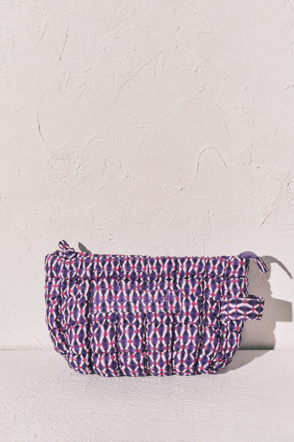 Women'secret Purple puffer medium vanity case pink