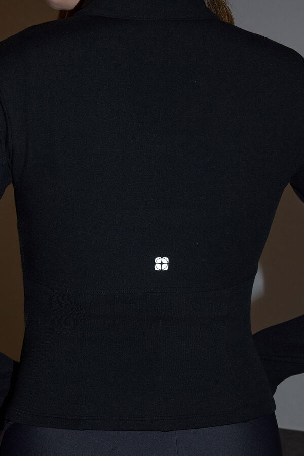 Trendyol Chaqueta deportiva negra cremallera negro