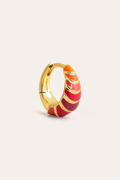 Womensecret Single Sunset Scales gold-plated hoop earring printed